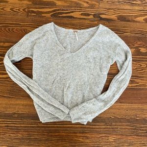 Free People alpaca knitted grey sweater